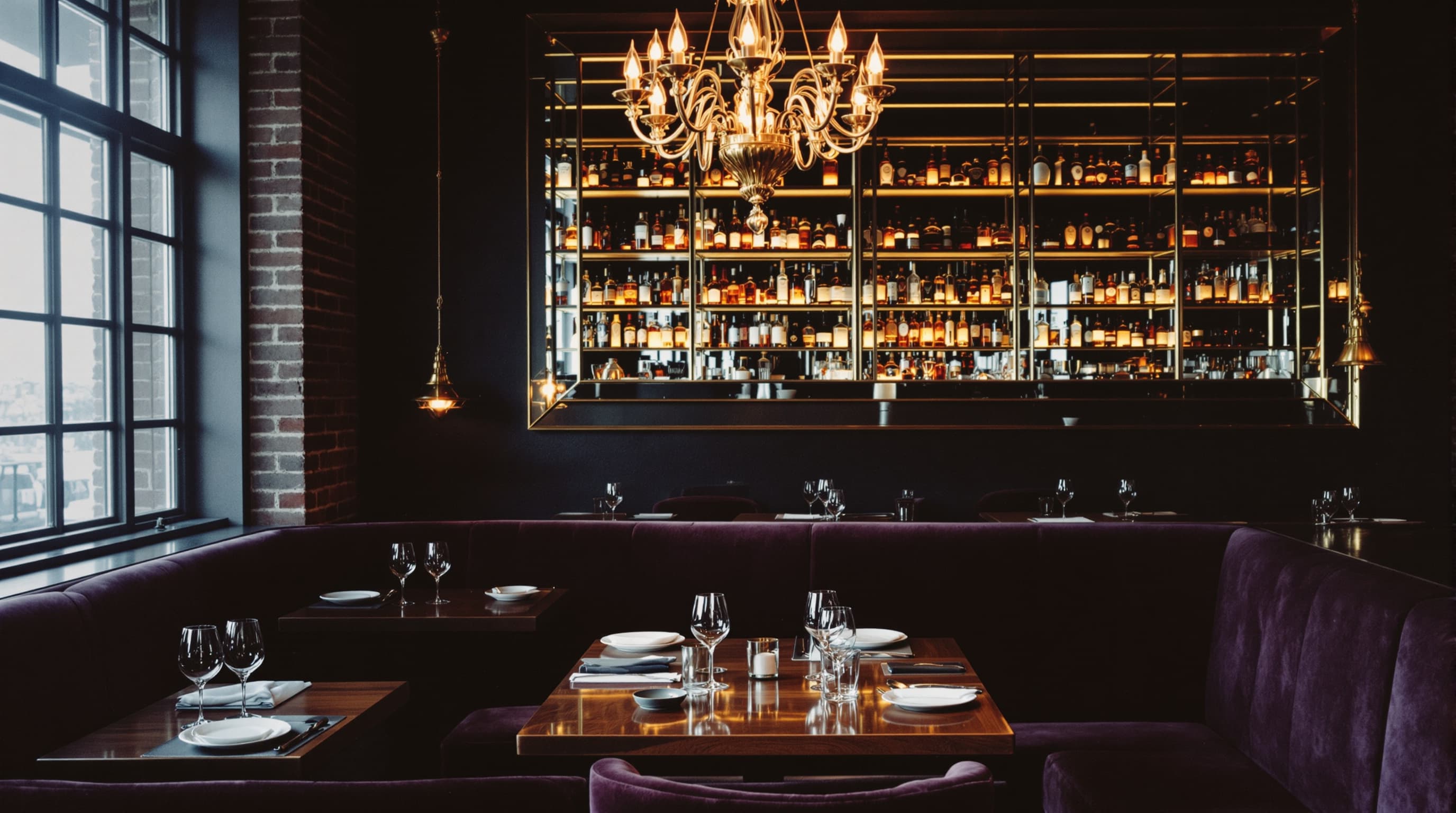 A restaurant dining room furnished by David Andrew Furniture
